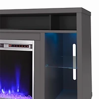 Lumina Fireplace TV Stand for TVs up to 48", Graphite Gray