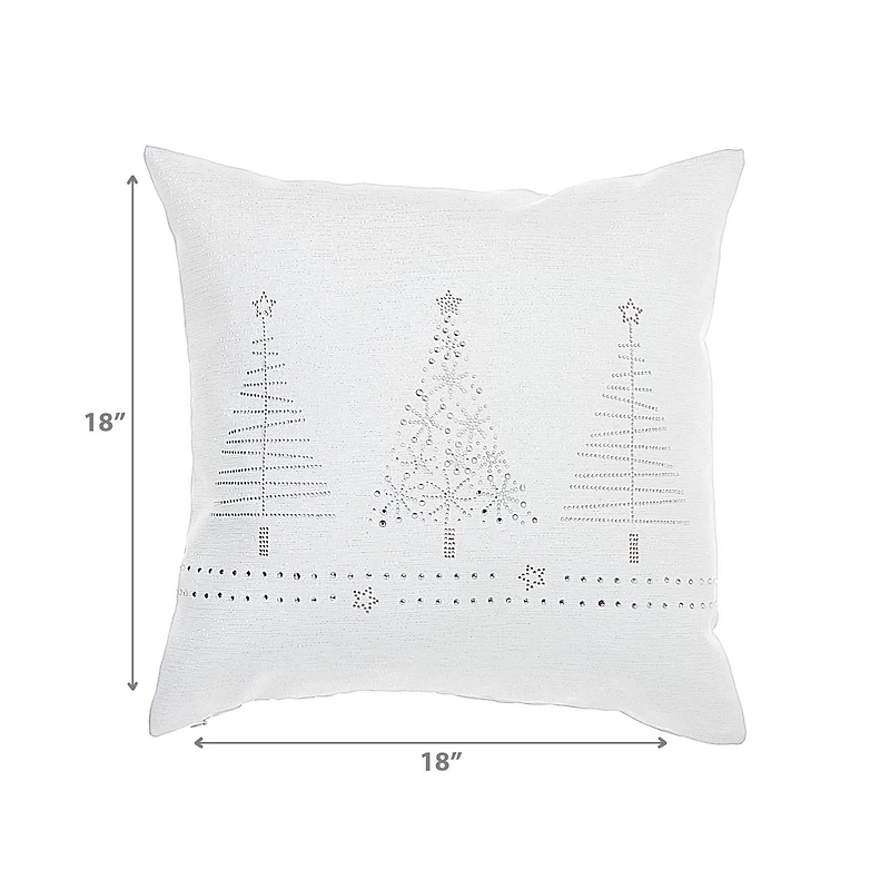 Coussin En Polyester Sapin De Noël 18"X18" - Lot De 2