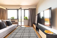 Tapis Capri Mod Plaid gris & noir de 6 pi 5 po x 9 pi 3 po