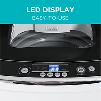 Black + Decker Small Portable Washer, Washing Machine for Household Use, Portable Washer 0.9 Cu. Ft. with 5 Cycles, Transparent Lid & LED Display