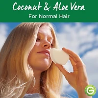 Garnier Whole Blends Coconut & Aloe Vera Hydrating Shampoo Bar for Normal Hair, Zero Plastic Packaging, Silicone Free, Preservative Free, Soap & Dye Free, with Coconut oil and Organic Aloe Vera, 60G