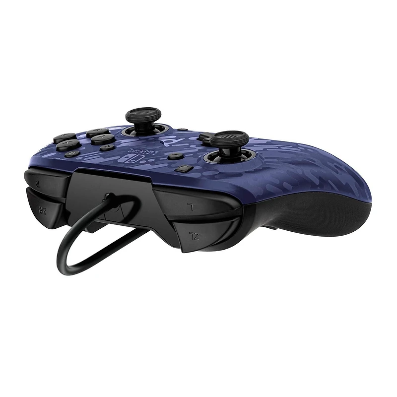 Faceoff™ Deluxe+ Audio Wired Controller: Blue Camo, Nintendo Switch