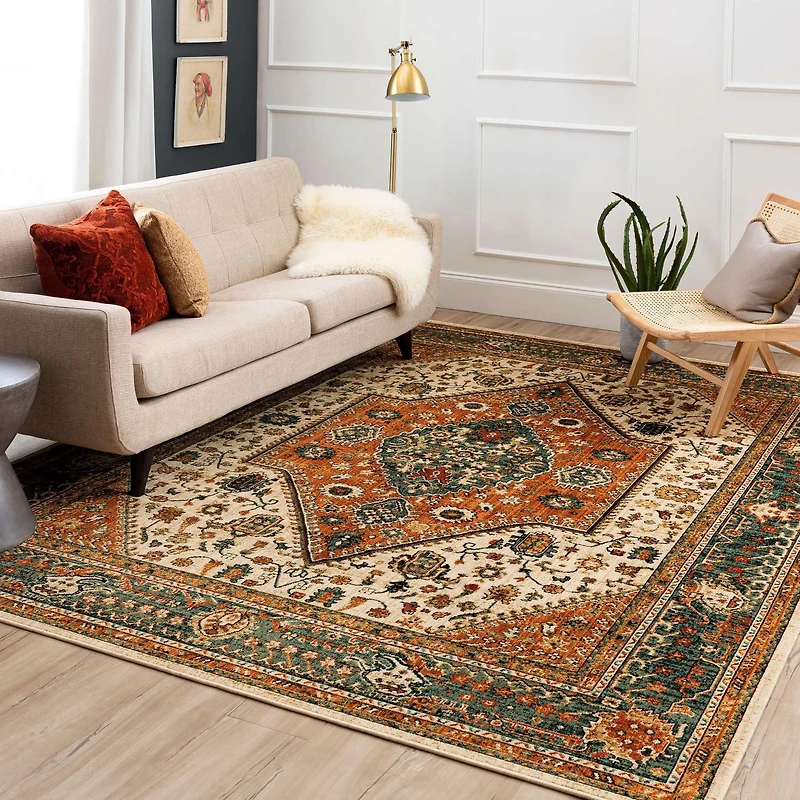 Mohawk Home Coleman Spice Polyester Area Rug