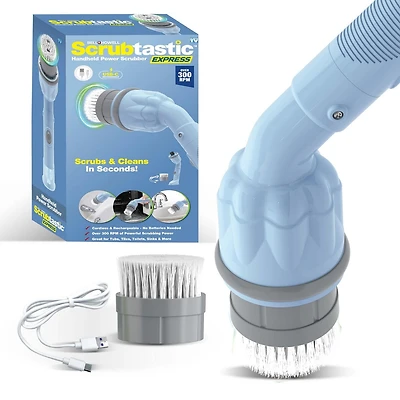 Bell + Howell Scrubtastic Express Brosse Électrique Rechargeable – Nettoyeur Sans Fil Salle de Bain