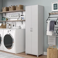 Armoire de rangement utilitaire de 24 po Lory de SystemBuild, Blanc