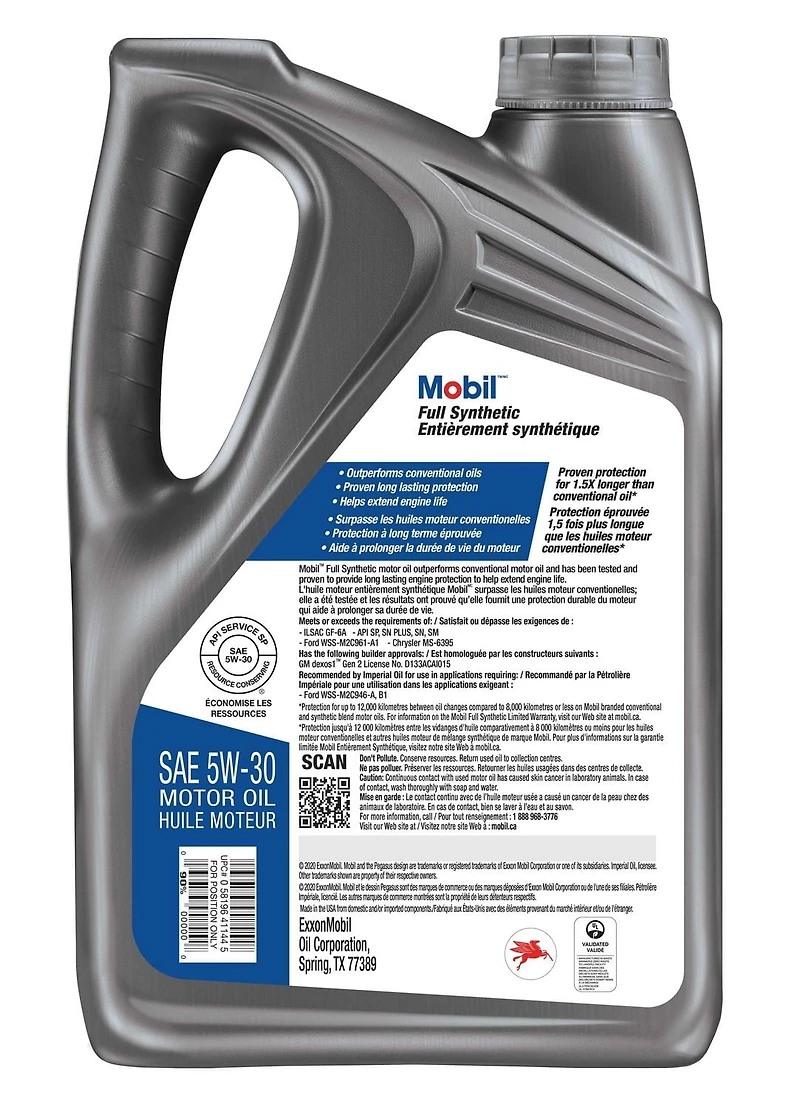 Mobil MC Entièrement Synthétique 5W-30 4.73L 4,73L