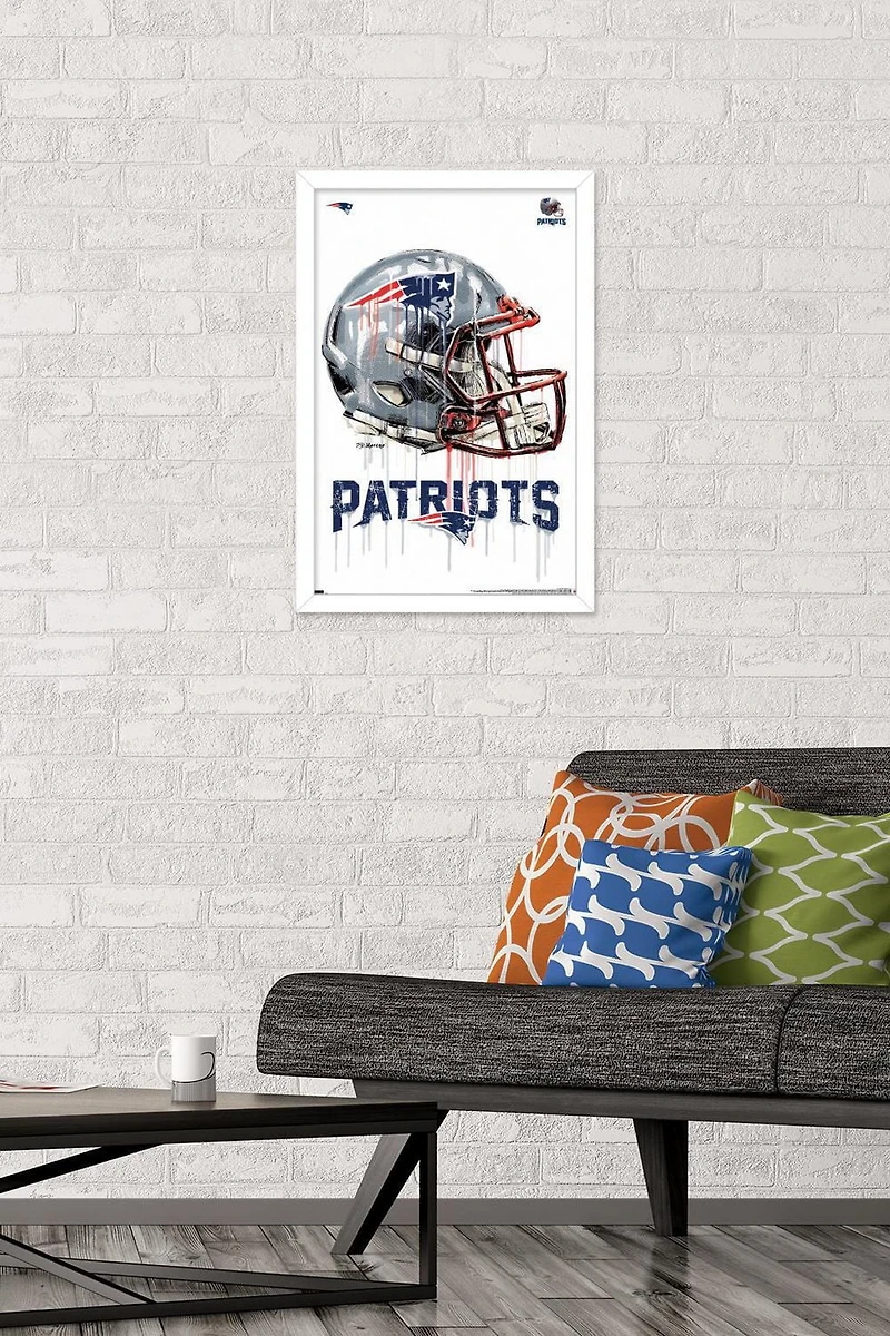 NFL New England Patriots - Drip Helmet 20 Wall Poster