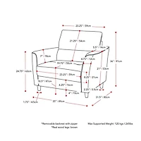 Ensemble de salon moderne 3 pièces CorLiving Caroline, en tissu, avec causeuse et 2 fauteuils, gris foncé