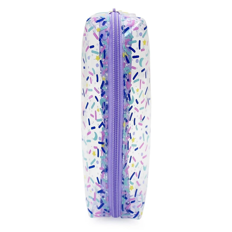 Pen+Gear Clear Fashion Pencil Pouch with Party Candy Sprinkles Print