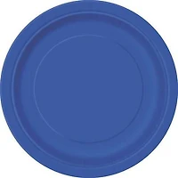 Unique Industries' Blue 7" Round Plates, 24 ct
