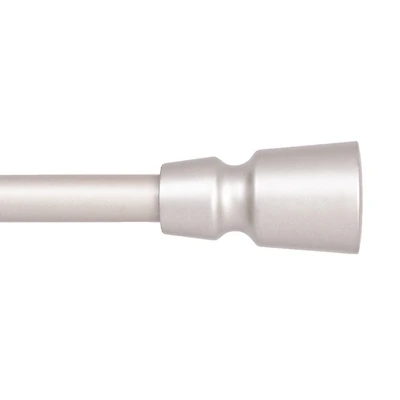 Tringle à rideaux ajustable Petite Café Lee Mainstays 122 à 218 cm (48 à 86 po), diamètre de 1,27 cm (1/2 po), nickel satiné
