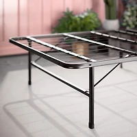 Base de lit plateforme pliable en métal Zinus SmartBase, simple, 14 po, portable, aucun outil ni sommier requis, noir