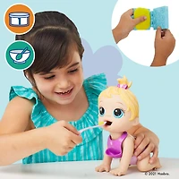 Baby Alive Lil Snacks Doll, Eats and "Poops," 8-inch Baby Doll Toy, Kids 3 and Up, Blonde Hair