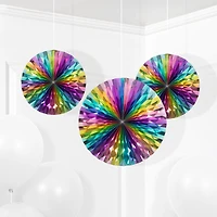 Fan 3 Ct Rainbow, Asst Sz