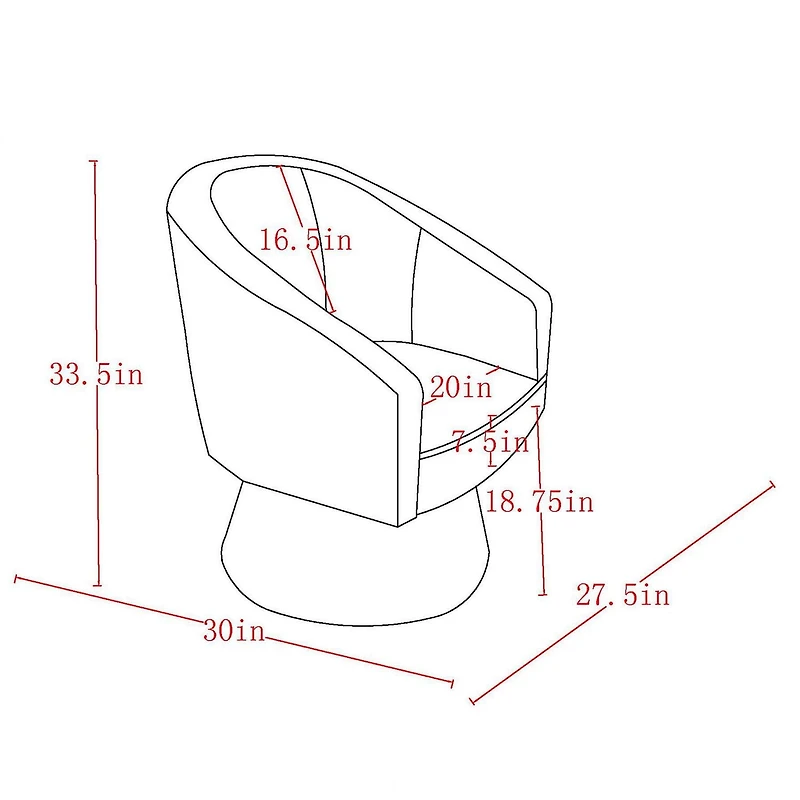 Moderne Tissu Bouclé Fauteuil - Charbon