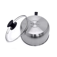 Starbasix Acier Inoxydable Casserole 3,2L (3,4Qt) avec couvercle Compatible avec inductin