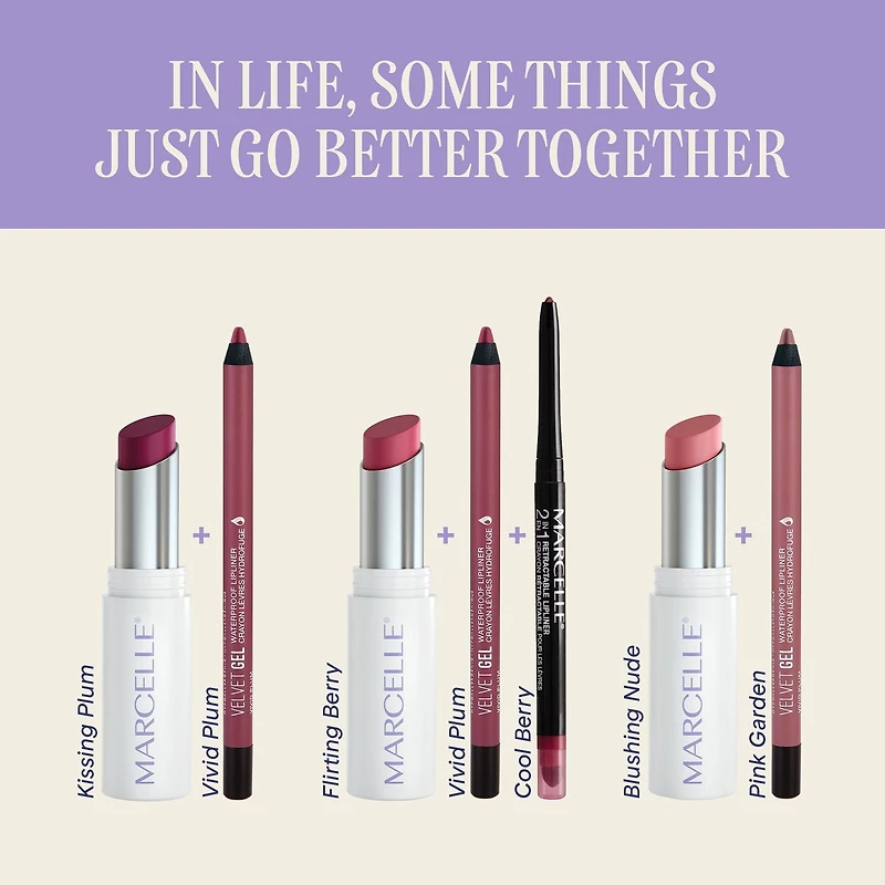 Marcelle Lip Loving Colour & Caring Oil-in-Stick Lipstick, Clean & vegan formula, 3 g