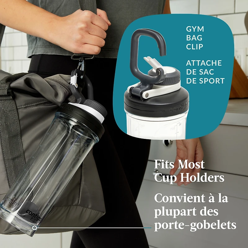 Bouteille mélangeur Contigo Fit Shake & Go 2.0, plastique tritan, 828 mL (28 oz), sel 1 unité