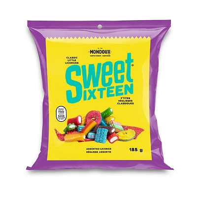 Sweet Sixteen Assorted Licorice, Bag of 185g, Sweet Sixteen Assorted Licorice Candy - 185g format