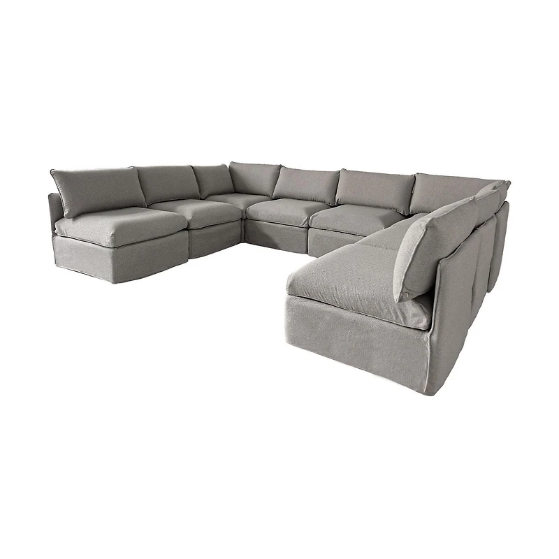 Patioflare Flexiform U-Shape Modular Patio Sofa Set, Grey