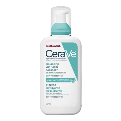 CeraVe Nettoyant Moussant Équilibrant, Gel Avancé avec Technologie Glycolysine pour Peau Normale à Mixte, 237 ml