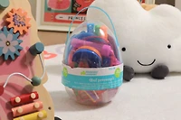 Way to Celebrate 30CT Prefilled Egg-9.8 in, Clear Easter Egg with Handle for Easter Hunt Reusable and Fillable Plastic Easter Egg Container for Kids