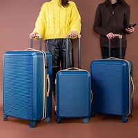 Ensemble de bagages rigides 3 pièces : Valises grandes 28 pouces et 24 pouces avec roulettes, et Valise Cabine 20 pouces