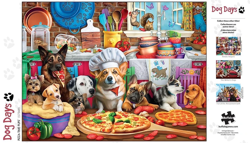 Buffalo Games - Dog Days - Pizza Time Pups - 750 Piece Jigsaw Puzzle