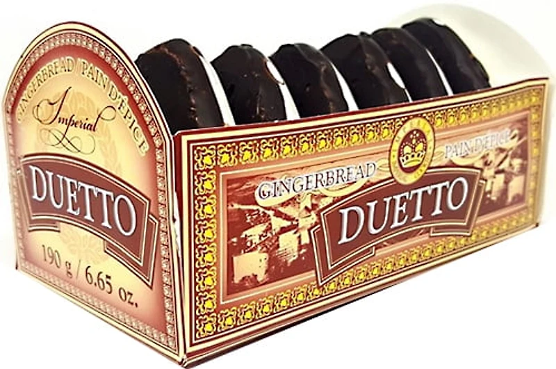Duetto Sugar Glazed Gingerbread Hearts, 190g