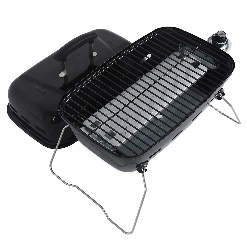 Backyard Grill 17.5” 10,000 BTU Portable Table Top Gas Grill, Black, GBT2014W-C