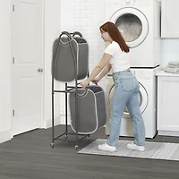 neatfreak! Trieuse à linge verticale à 2 niveaux sur roulettes avec paniers à linge et technologie de réduction des odeurs EVERFRESH®