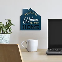 WELCOME HOUSE PLAQUE - NAVY