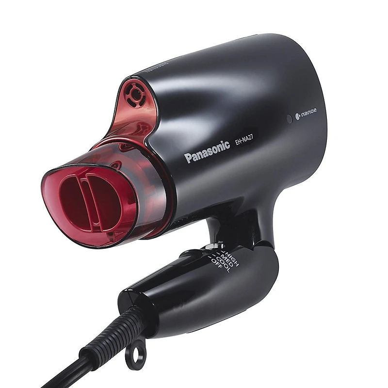 Sèche-cheveux de voyage compact nanoe™ EHNA27 de Panasonic, avec buse de séchage rapide et poignée repliable