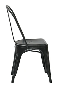 OSP Designs Bristow Antique Black Metal Dining Chair