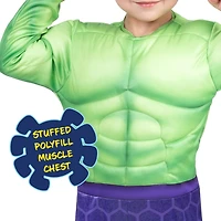MARVEL’S HULK TODDLER COSTUME - Muscle Chest Jumpsuit with Fabric Mask