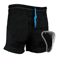 Hockey Jill Mesh Shorts with Protective Pad - Youth - Large / Extra-Large, with Hook and Loop