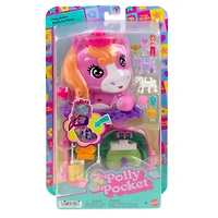 Polly Pocket Coffret Poney Rodéo, micro-poupée, chevaux, access.