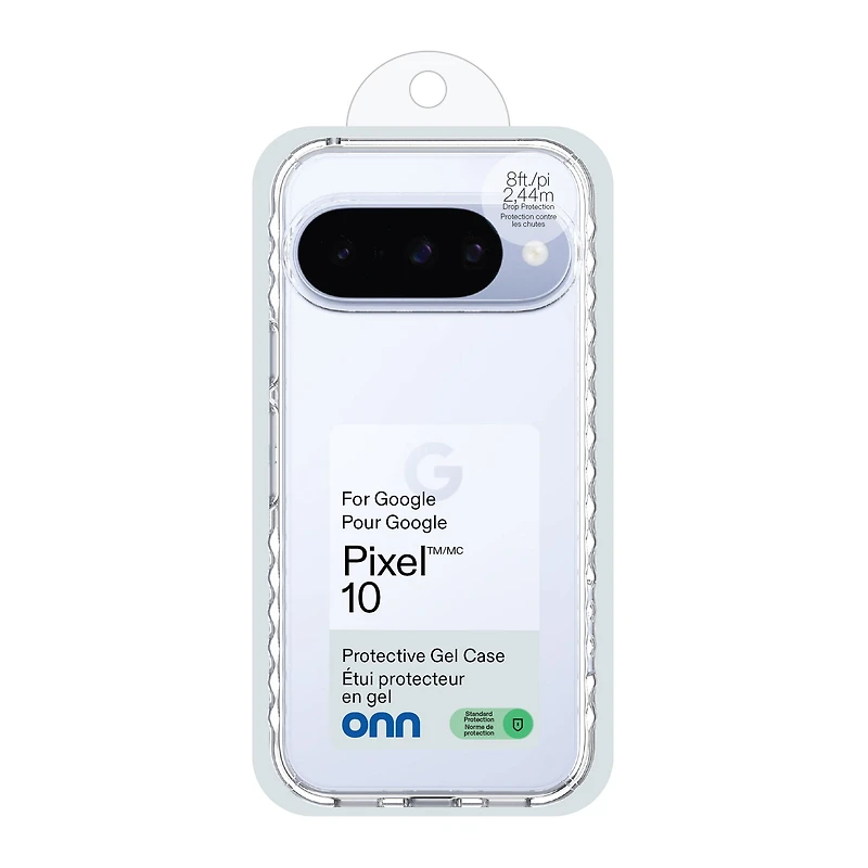 onn Protective Gel Phone Case for Google Pixel 10 - Clear