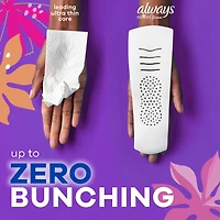 Serviettes Always Radiant avec FlexFoam, taille 2, abondant, avec ailes, parfum frais et léger 26 Unité