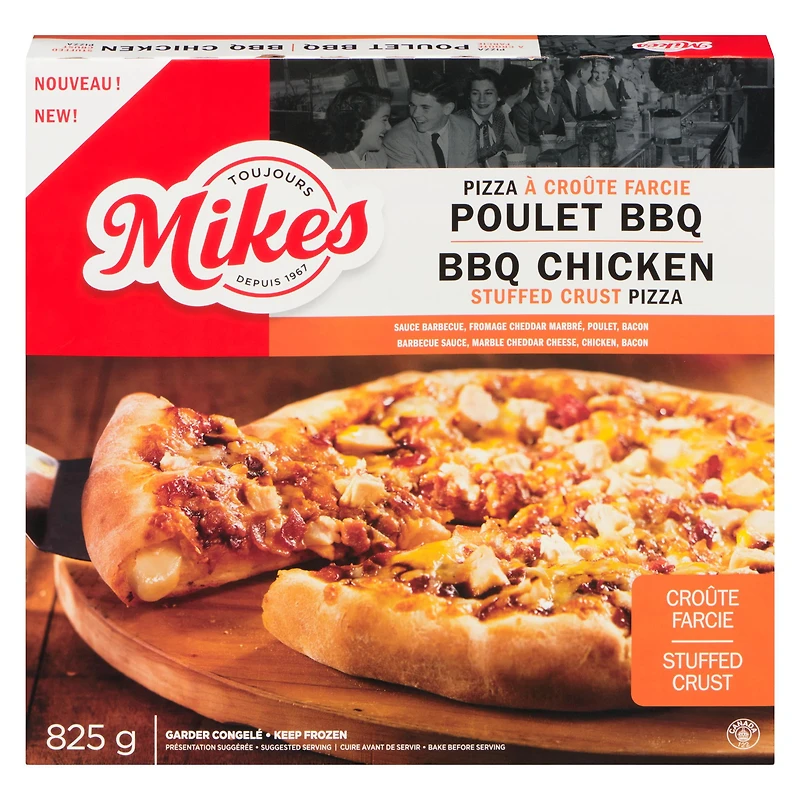 Mikes BBQ chicken stuffed crust pizza