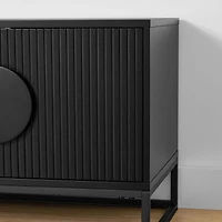 Meuble télé moderne nervuré Anko - Noir