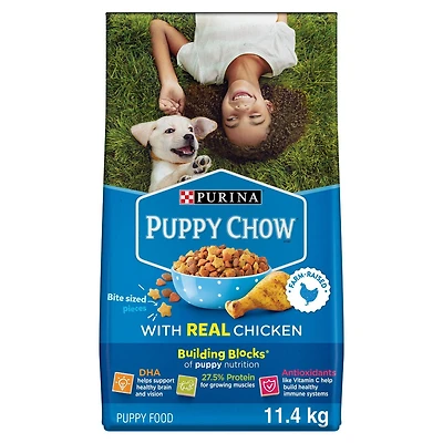 Purina Puppy Chow Complète avec du Vrai Poulet, Nourriture Sèche pour Chiots 2kg-11,4kg