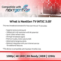 Onn. Antenne intérieure pour téléviseur haute définition, réglage facile,  ONA16AV002CA