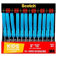 Ciseaux pour enfants 1442B-12-C Scotch(MC), bout arrondi, bleus, 5 po, 12/paquet