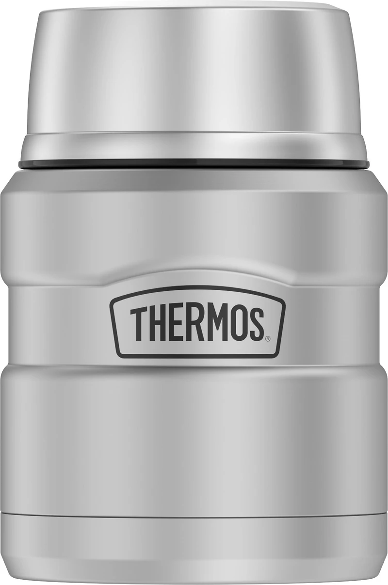Thermos Stainless King Pot alimentaire isotherme sous vide avec cuillère, 453,6 g, acier inoxydable mat Contenant à aliments