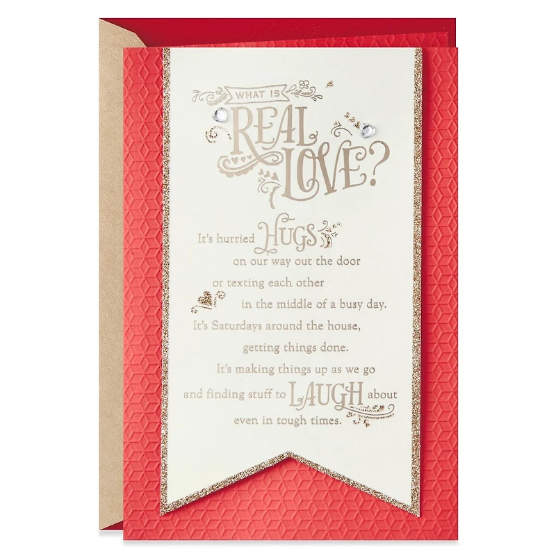 Carte Hallmark pour un époux, une épouse, un copain, une copine – Saint-Valentin,  anniversaire ou amour (« Real Love »)