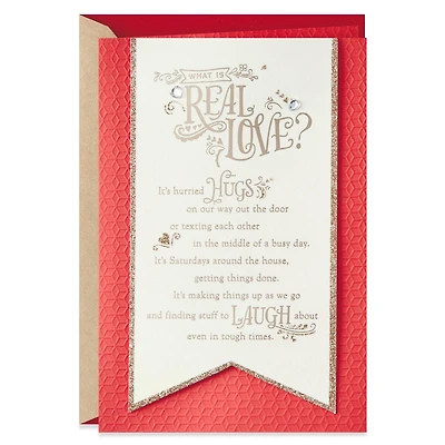 Carte Hallmark pour un époux, une épouse, un copain, une copine – Saint-Valentin,  anniversaire ou amour (« Real Love »)
