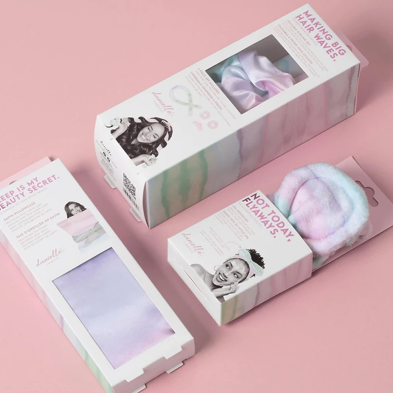 Bigoudis en satin sans chaleur Danielle Creations, pastel