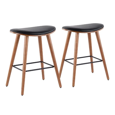 Tabouret de comptoir moderne milieu-du-siècle Saddle de LumiSource