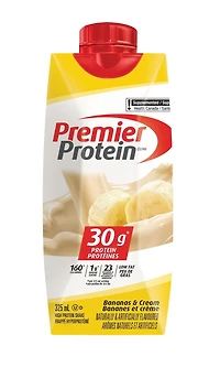 Frappé hyperprotéiné prêt à boire Premier Protein aux bananes et crème, 4 unités 325mL x 4 unités